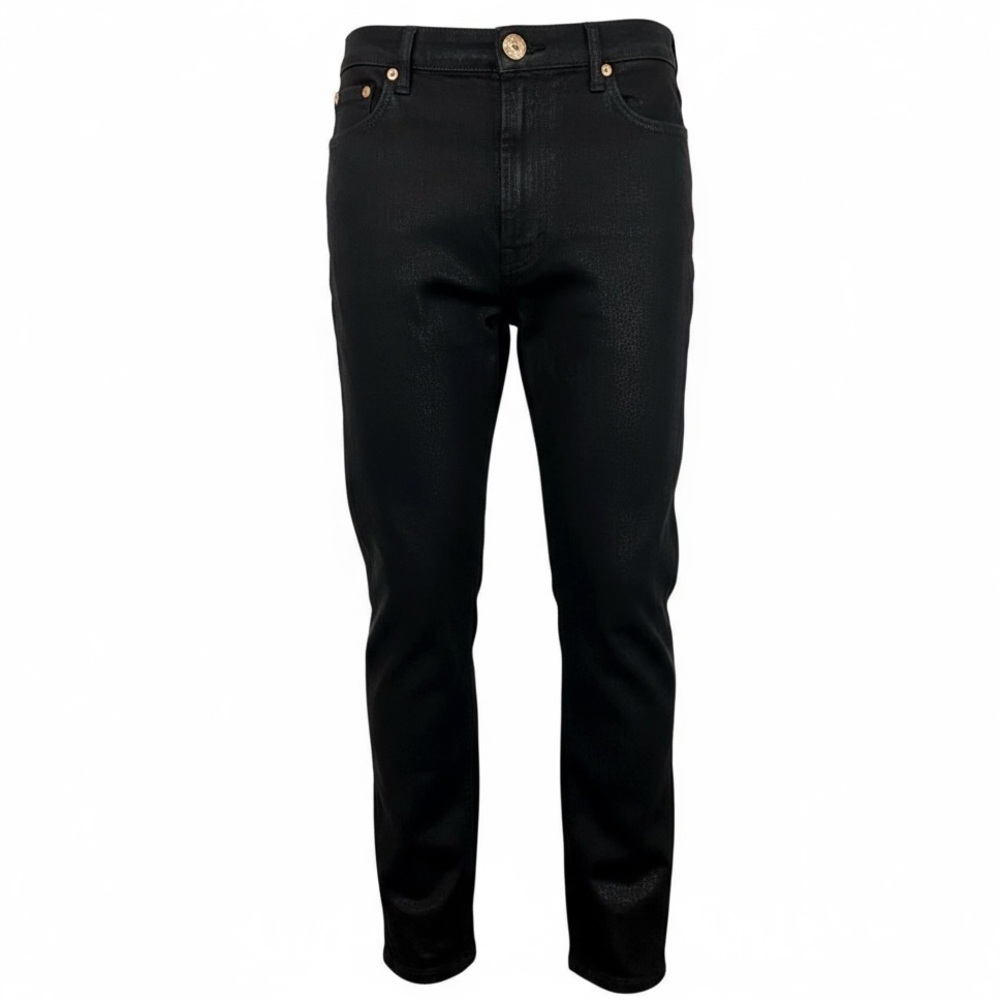 One Teaspoon Wet Look Runaways Jeans NWT Size 29 Black Coated Denim